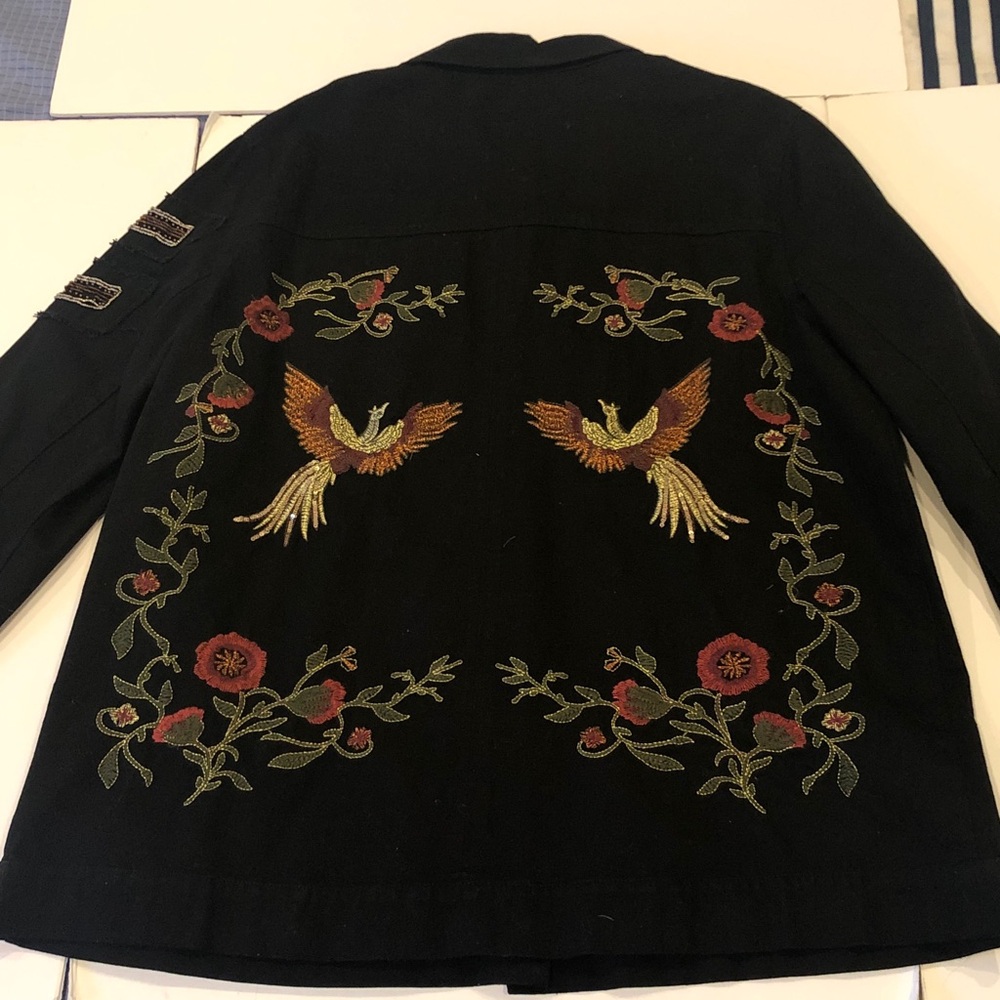 Colleen Lopez Phoenix Embroidered Military Jacket  Size L | Excellent Condition
